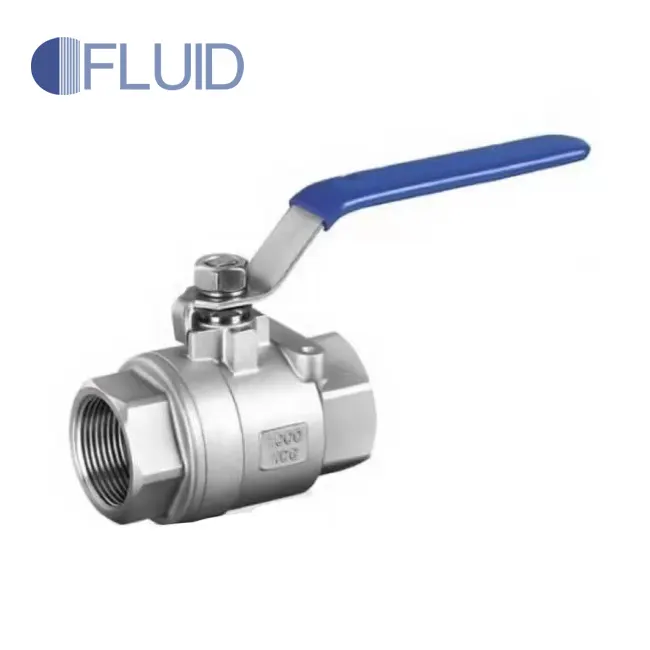 2PC Full Port Screwed Ball Valve